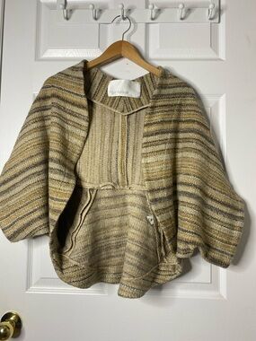Yigal Azrouel Striped Beige Brown Cropped Knit Jacket #9